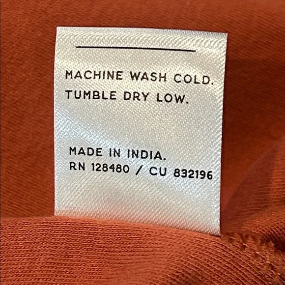 Pact Airplane Cardigan size XL/XXL Baked Clay Open Front Organic Cotton Knit - Picture 8 of 15